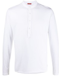 weißes Langarmshirt mit einer Knopfleiste von Barena