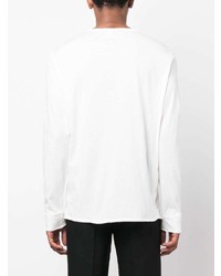 weißes Langarmshirt mit einer Knopfleiste von Zadig & Voltaire