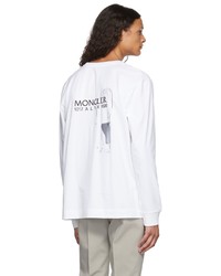 weißes Langarmshirt von Moncler Genius