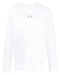 weißes Langarmshirt von Armani Exchange