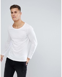 weißes Langarmshirt von ASOS DESIGN