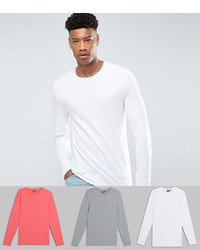 weißes Langarmshirt von ASOS DESIGN