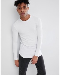 weißes Langarmshirt von ASOS DESIGN