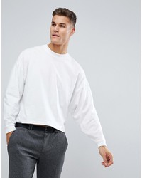 weißes Langarmshirt von ASOS DESIGN