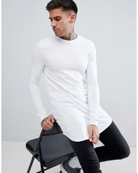 weißes Langarmshirt von ASOS DESIGN