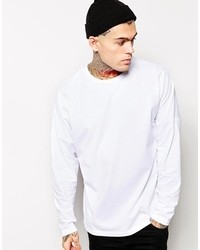 weißes Langarmshirt von Asos