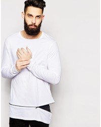 weißes Langarmshirt von Asos