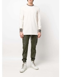 weißes Langarmshirt von Rick Owens