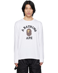 weißes Langarmshirt von BAPE