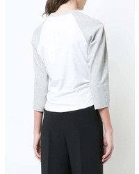 weißes Langarmshirt von T by Alexander Wang