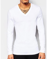 weißes Langarmshirt von Asos