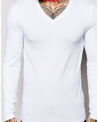 weißes Langarmshirt von Asos