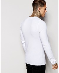 weißes Langarmshirt von Asos