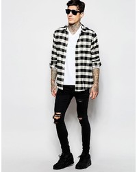 weißes Langarmshirt von Asos