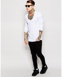 weißes Langarmshirt von Asos