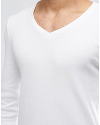 weißes Langarmshirt von Asos