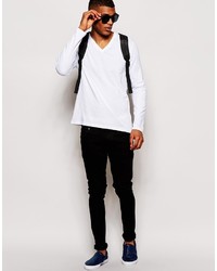 weißes Langarmshirt von Asos