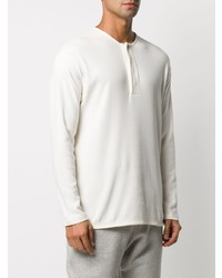 weißes Langarmshirt von Ermenegildo Zegna