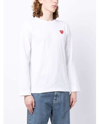 weißes Langarmshirt von Comme Des Garcons Play