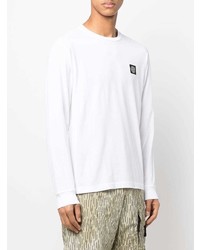 weißes Langarmshirt von Stone Island