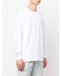 weißes Langarmshirt von Stone Island