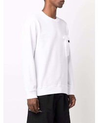 weißes Langarmshirt von Stone Island