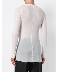 weißes Langarmshirt von Rick Owens