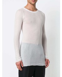 weißes Langarmshirt von Rick Owens