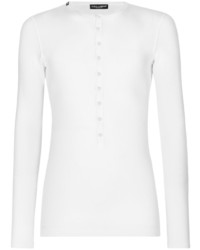 weißes Langarmshirt von Dolce & Gabbana