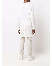 weißes Langarmshirt von Rick Owens