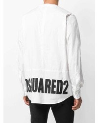 weißes Langarmshirt von DSQUARED2