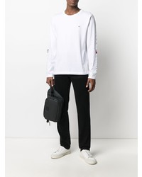 weißes Langarmshirt von Tommy Hilfiger