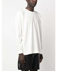 weißes Langarmshirt von Homme Plissé Issey Miyake