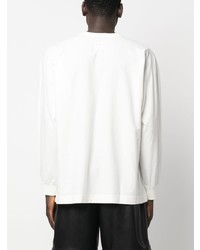 weißes Langarmshirt von Homme Plissé Issey Miyake