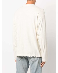 weißes Langarmshirt von John Elliott