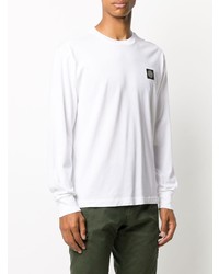 weißes Langarmshirt von Stone Island