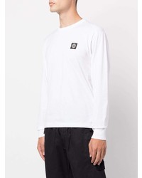 weißes Langarmshirt von Stone Island