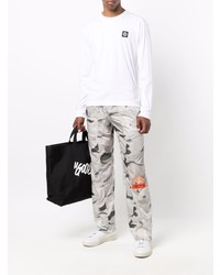 weißes Langarmshirt von Stone Island