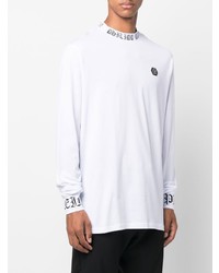 weißes Langarmshirt von Philipp Plein