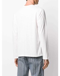 weißes Langarmshirt von Jil Sander