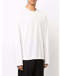 weißes Langarmshirt von Jil Sander