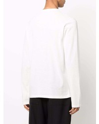 weißes Langarmshirt von Jil Sander