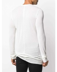 weißes Langarmshirt von Rick Owens