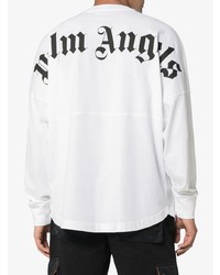 weißes Langarmshirt von Palm Angels