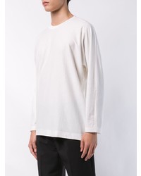 weißes Langarmshirt von Homme Plissé Issey Miyake