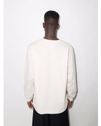 weißes Langarmshirt von Homme Plissé Issey Miyake