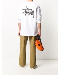 weißes Langarmshirt von Stussy