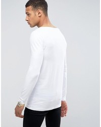 weißes Langarmshirt von Asos