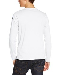 weißes Langarmshirt von Merc of London