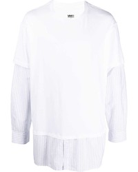 weißes Langarmshirt von MM6 MAISON MARGIELA